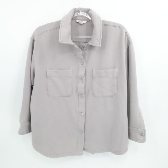 Athleta Jacket Womens 1X Violet Retroplush Shacket Fleece Pockets Casual Yoga - Picture 1 of 11